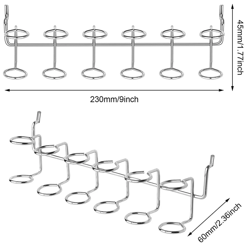 HOT SALE Pegboard Screwdriver Holders Pegboard Accessories Multi-Ring Tool Holders Multi-Tool Organizer Racks Silver,2 Pcs bike tool bag