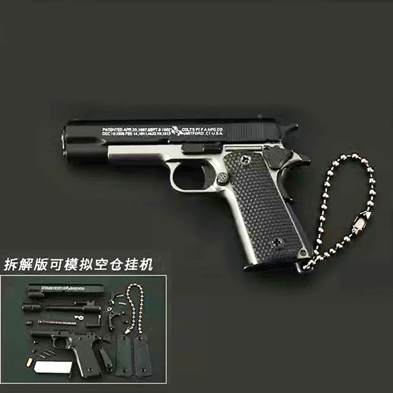 Металлический пистолет Glock 1911 в масштабе 1:3, игрушечный пистолет, миниатюрная модель Beretta 92F, брелок, высококачественная коллекционная игрушка, подарок на день рождения, Рождество
