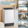 Full-Automatic Top Load Portable Compact Laundry Washer, Spin with Drain Pump, 10 Programs, 8 Water Levels, LED Display. 4
