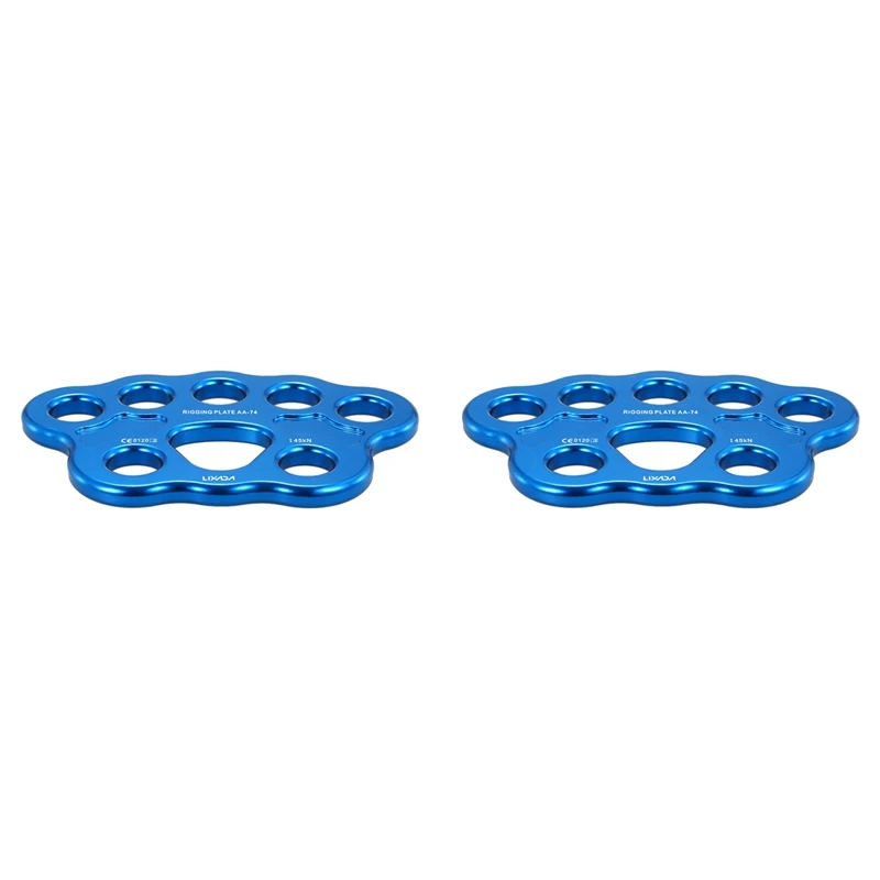 

2X 8 Holes Outdoor Paw Rigging Plate 45KN Rock Climbing Mountaineering Anchor Point Connector Gear Rigging Plate