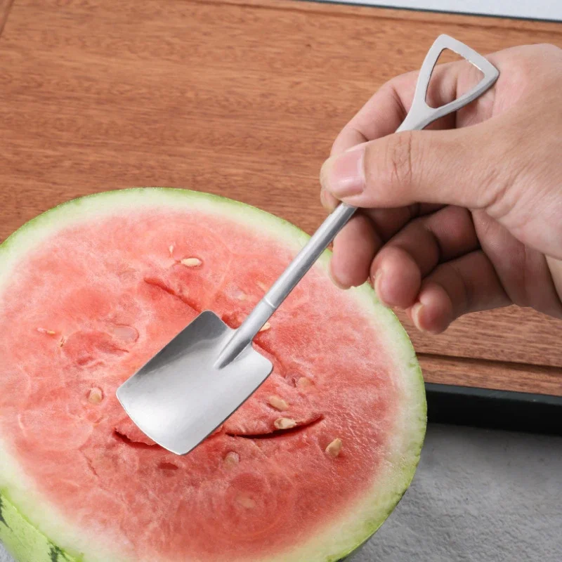 Description Picture 4 of item1/2/4PCS Coffee Spoon Shovel Spoons TeaSpoons Creative Spoon For Ice Cream Stainless Steel Dessert Scoop Tableware Cutlery Set