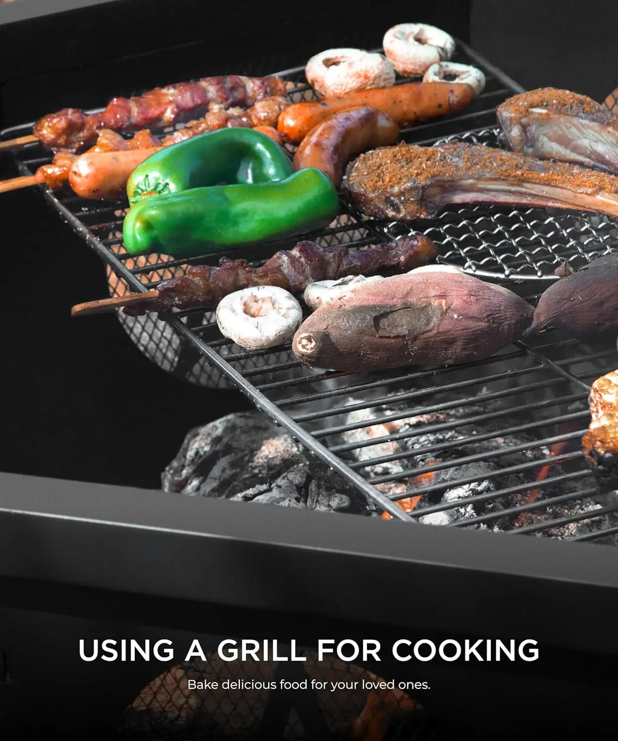 Fire Pit, Outdoor Fire Pit Wood Burning Fire Pits with Cooking Grill, Large Firepits for Outside Octagonal Heavy Duty Firepit 3