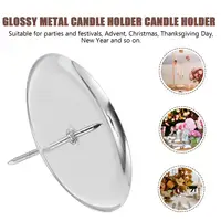20pcs Metal Holders Rack Candlestick Tray Fixator Fixing Holder Party Stand Base Desktop Decorative 5