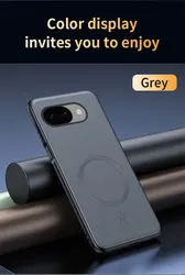 Magnetic Leather Shield Case - Anti - Fingerprint, Non - Slip PC+TPU (GRAY)