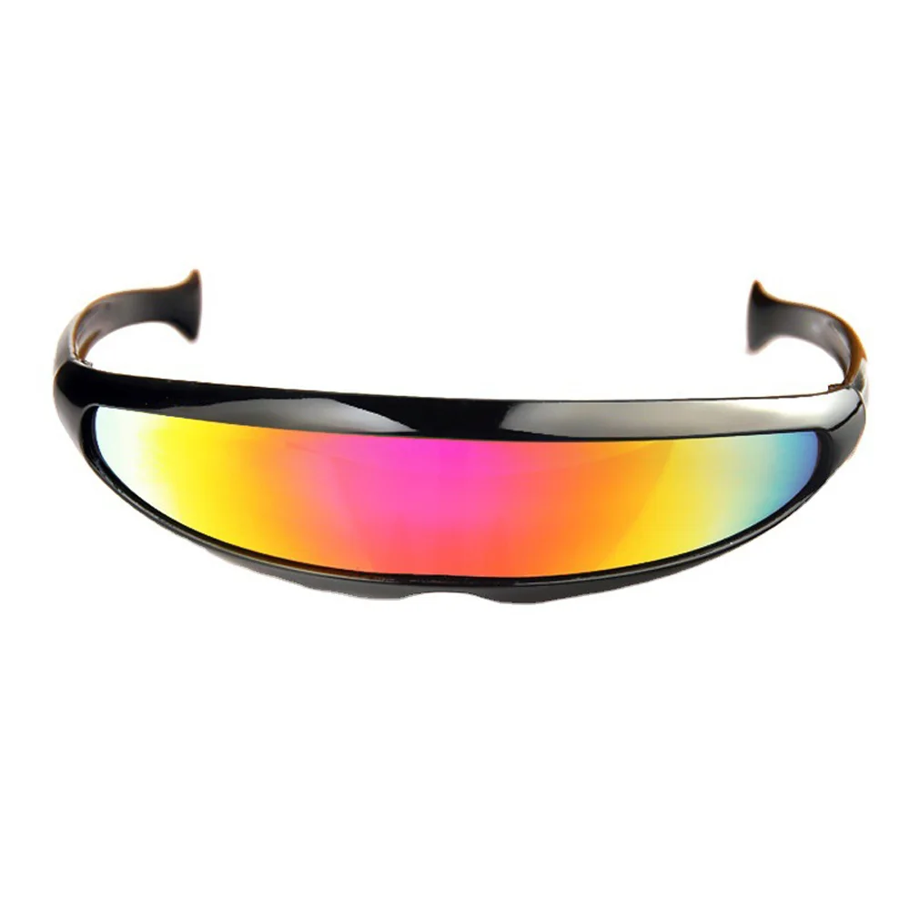 Cyberpunk Narrow Cyclops Visor Sunglasses Futuristic Laser Conjoined Lens Eyeglasses UV400 Creative Men Cycling Eyewear Glasses cyberpunk sunglasses