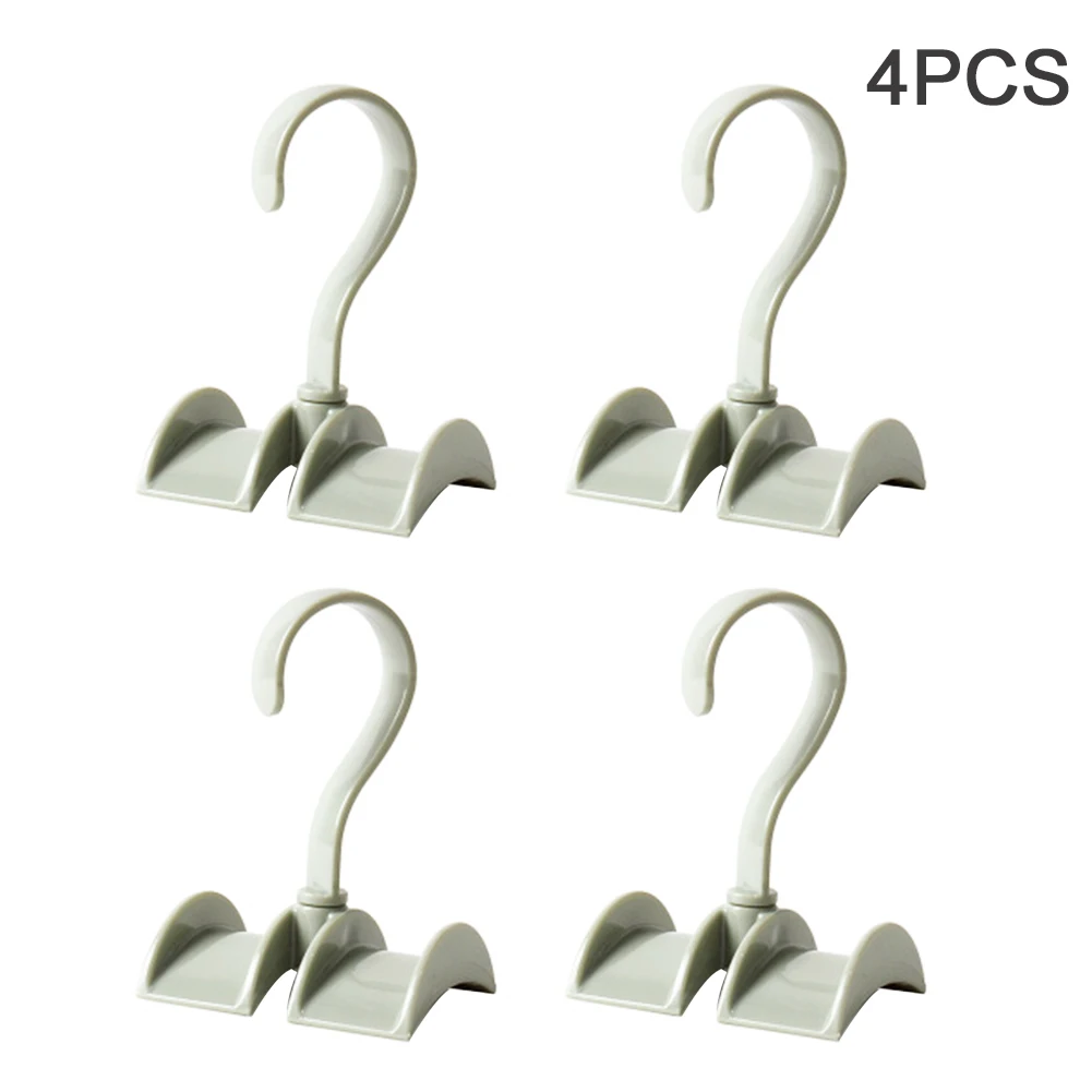 4 Pcs Green Rotating Handbag Hanger Rack Closet Storage Organizer Hooks for Bag Belt Tie Scarf Clothes Hanger