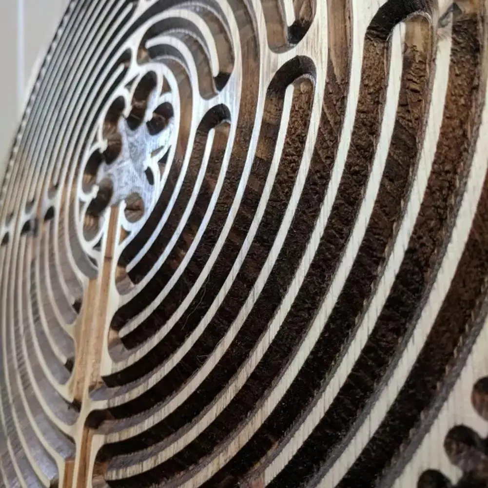 20cm Finger Maze Wooden Handcrafted Reduce Stress Find Peace And Focus Meditation Finger Labyrinth Friends Gift Prayer Tools