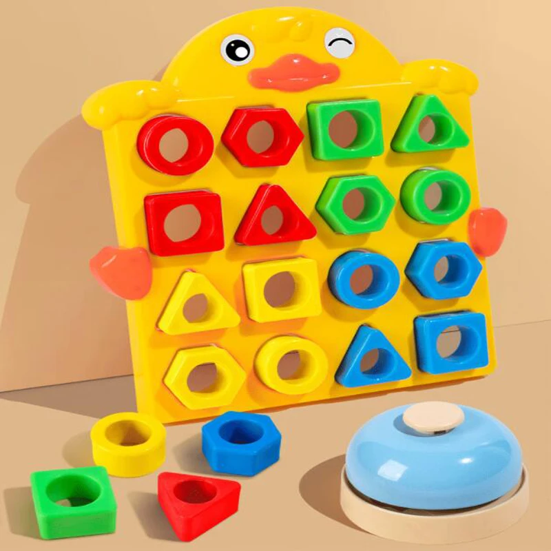

Montessori Baby Toys Geometric Shape Matching Educational 3D Puzzle Parent-child Interactive Battle Game Kids Thinking Training