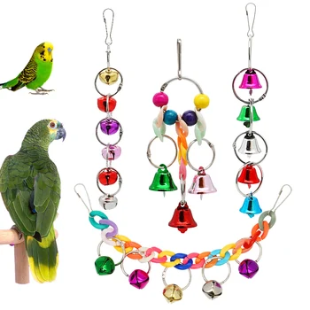 Parrot Bell Ring Swing Toy 1