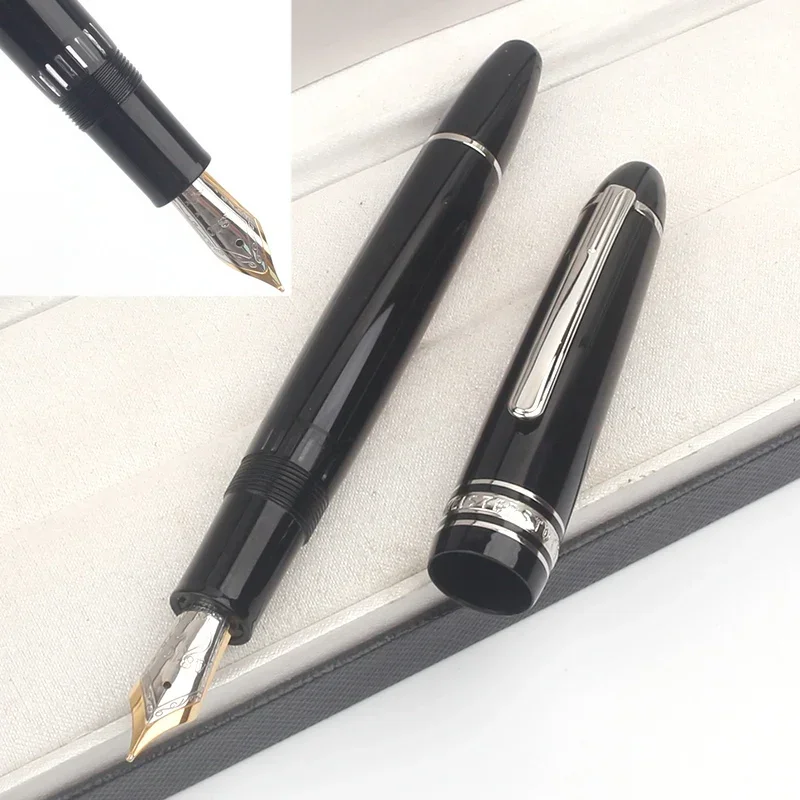 Luxury Classic Msk-149 Piston Filling Fountain Pen MB 4810 M Nib Black Resin Writing Ink Pens with Serial Number Gift Box Set