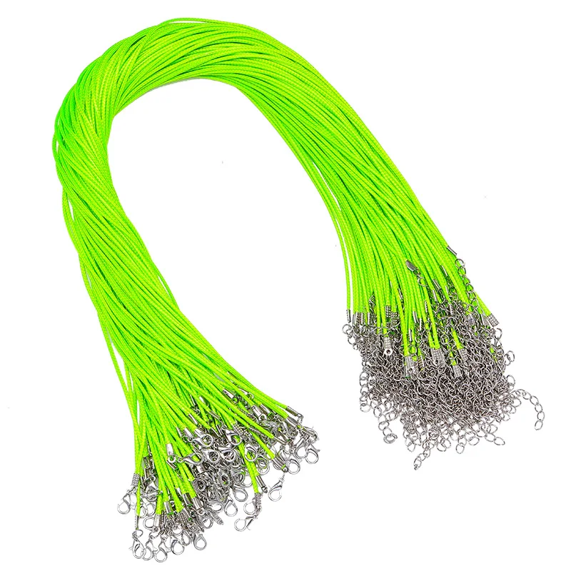 Vibrant Multicolor Waxed Leather Cord Necklace Set - 15-Piece DIY Jewelry Accessory Collection