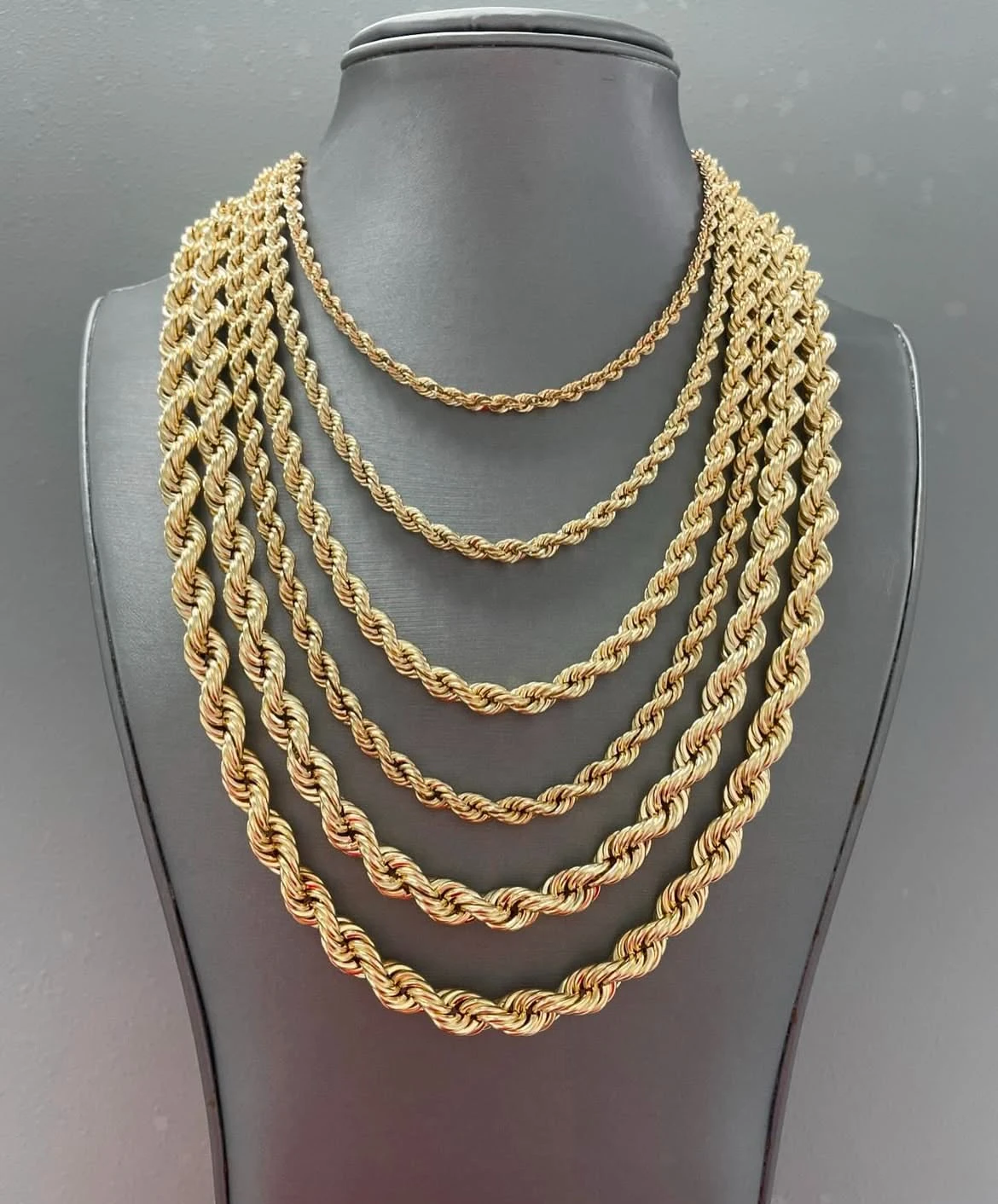 14K Gold Rope Chain Necklace product image