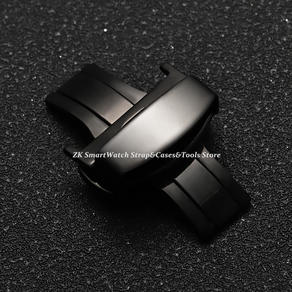 Butterfly-Faltschließe, Doppelklick-Edelstahl-Verschluss für Uhrenarmband, 10/12/14/16 mm, 18 mm, 20 mm, 22 mm, Uhrenarmbandverschluss – Detail 4