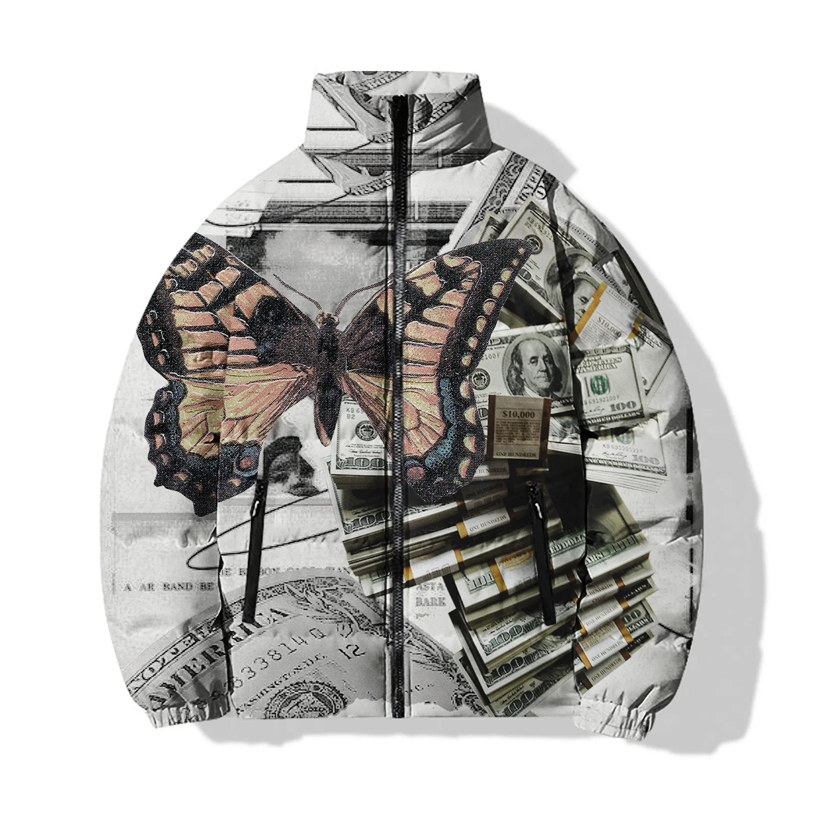 thumbnail image 1 of Sudadera con capucha de otoño para hombre, ropa Y2k, sudadera con capucha con estampado de cigarra y mariposa, sudadera con cremallera y ropa cómoda para primavera y otoño, 1 of 5