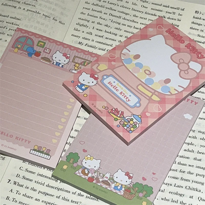 

Sanrio, Hello Kitty Симпатичная мультяшная кошка, раздвижная блокнотная книга Kawaii, блокнот без когеона, украшающая Студенческая Канцелярия, праздничные подарки