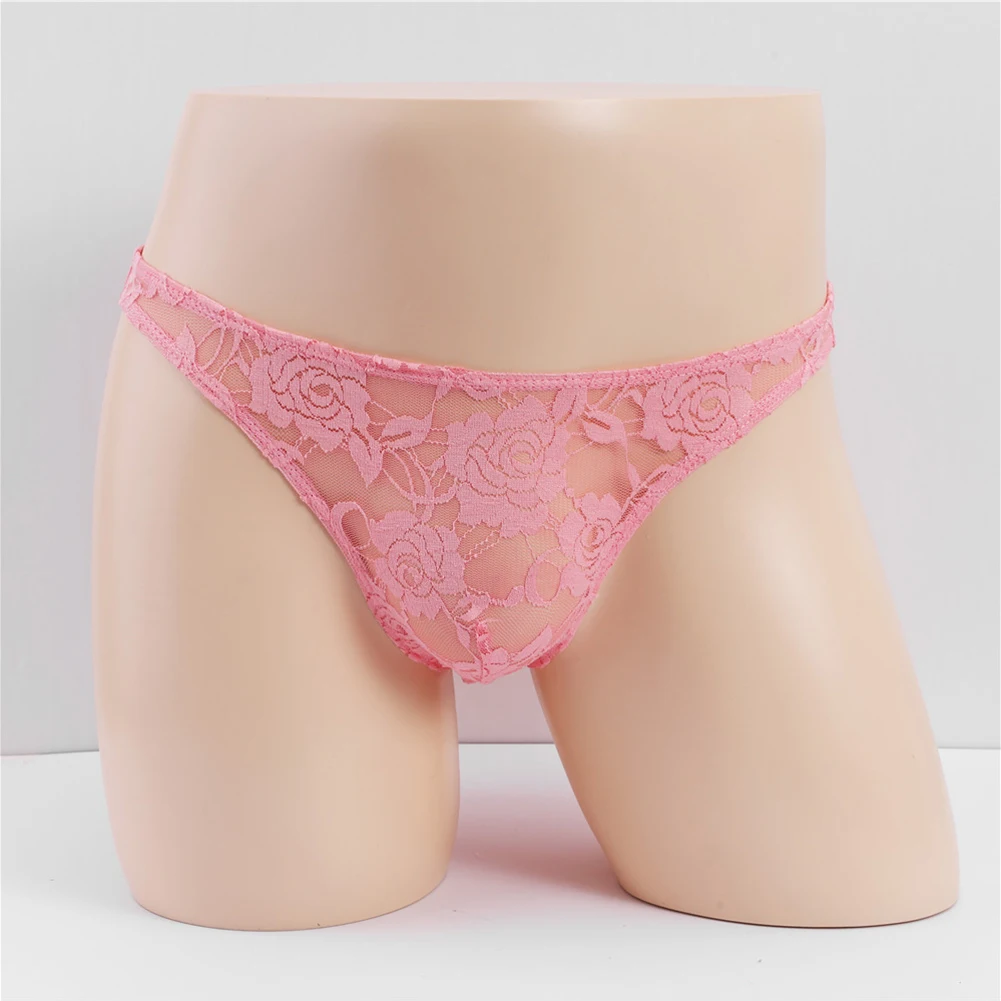 

Mens Sexy Low Waist Lingerie-Sissy Pouch Panties Lace Briefs Gay Underwear
