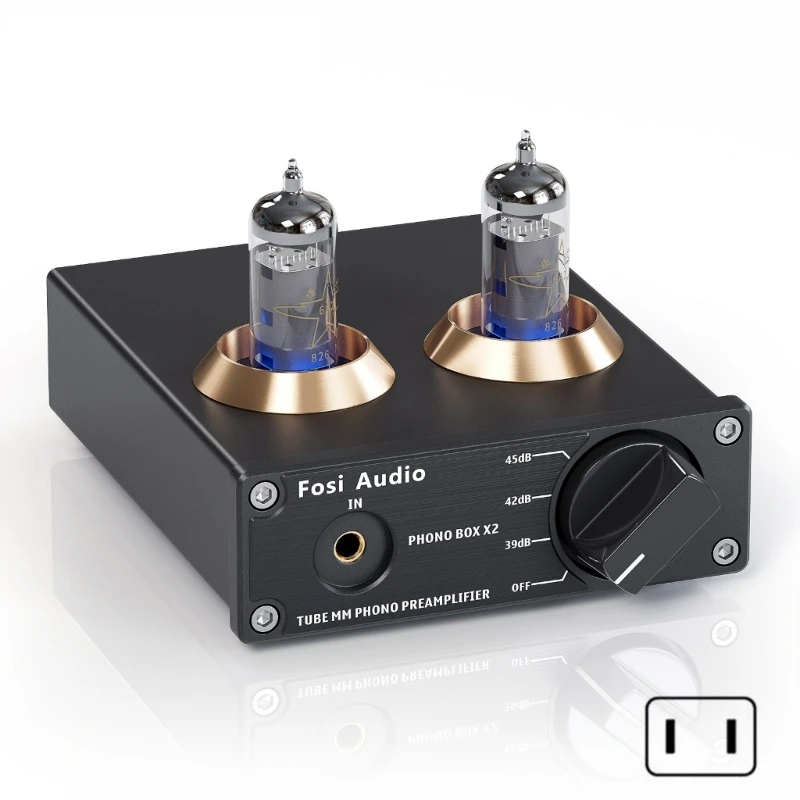 

Headphone Mini Stereo Preamplifier for Record Player with Double Vacuum Tube