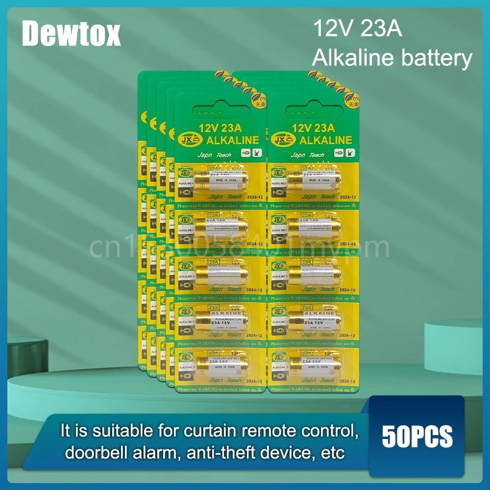 50 Pz/Lotto Batteria Alcalina 12V 23A 23Ga A23 A23S E23A El12 Mn21 Ms21 V23Ga Mn21 L1028 Rv08 Gp23A K23A Per Sistema Di Allarme Domestico