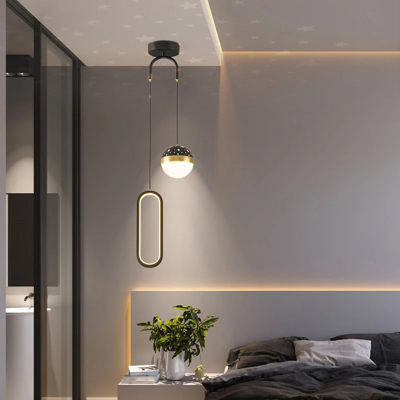 Pendant Lights Pendant Lamp Modern Nordic LED Pendant Light Room Decor Starry Sky Romanti For Living Room Light Designer Decorative Bedroom Home Lighting