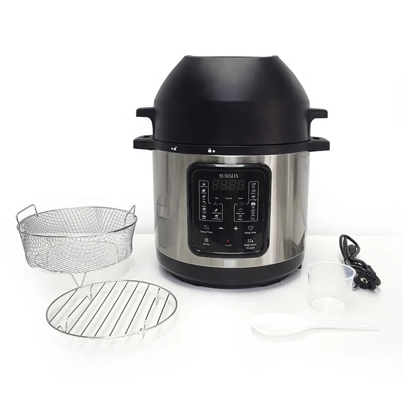 Multifunction Air Fryer Head Pressure Cooker Combo Machine Stainless Steel Electric Air Fryer Cooker 6