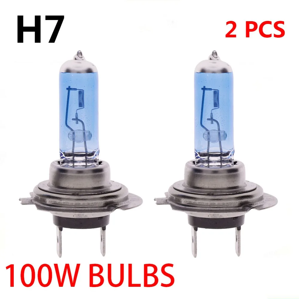 Ampoules H7 100W pour phare de voiture au gaz xénon, lampes halogènes  blanches, 12V 6000K, 2 pièces - AliExpress