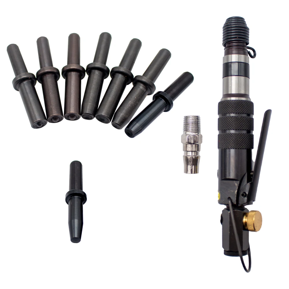 Pneumatic Straight Riveter Gb827 Air Riveting Tool Aluminum Nameplate Solid Semi Tubular Knurled