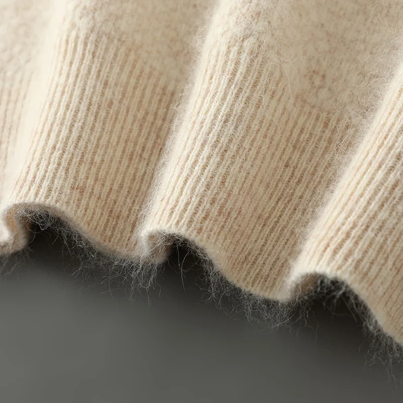 DjzDsm Maglione da uomo con colletto polo in cashmere visone 100% maglione da lavoro casual in cashmere nuovo maglione lavorato a maglia autunno e inverno 4