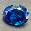 Natural Blue Sapphire Deep Blue Oval Shape Cut Loose Gemstone Synthetic Gems For Jewelry 3