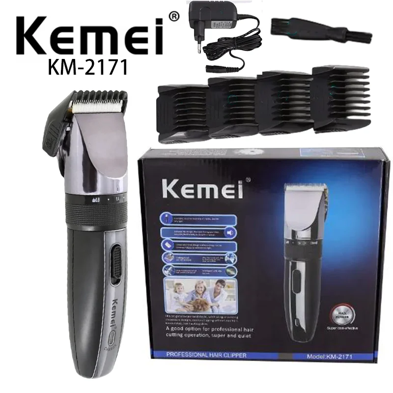 

Kemei KM-2171 Hot Selling Ceramic Cutter Head High Power Charging Instruction Men's Professional Hair Clipper