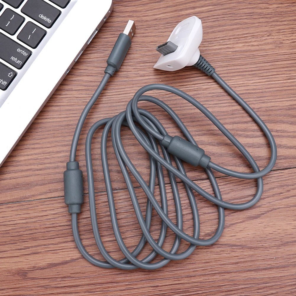 1.8m USB Charging Cable Double Magnetic Ring Playback Charging Cable Game Accessories for Xbox 360 Wireless Game Controller