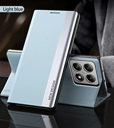 Luxury Leather Flip Phone Case - Elegant Design and Premium Protection for Mi 13 (Light blue)