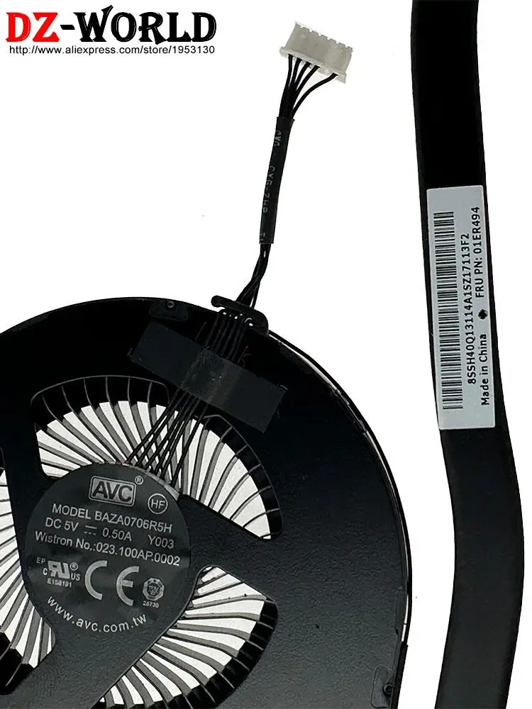 Laptop Cpu Placa Gráfica Ventilador de Refrigeração Dissipador Lenovo Thinkpad T580 P52s 01er494 01er493 01yr453 01er496 01yr455 01yr456 - Imagem 4