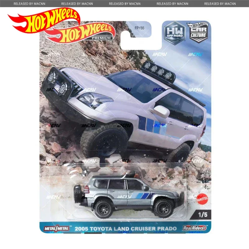 Original Hot Wheels Premium Car Culture 2005 Toyota Land Cruiser Prado HW Off Road Kid Toys for Boys 1/64 Diecast Collector Gift
