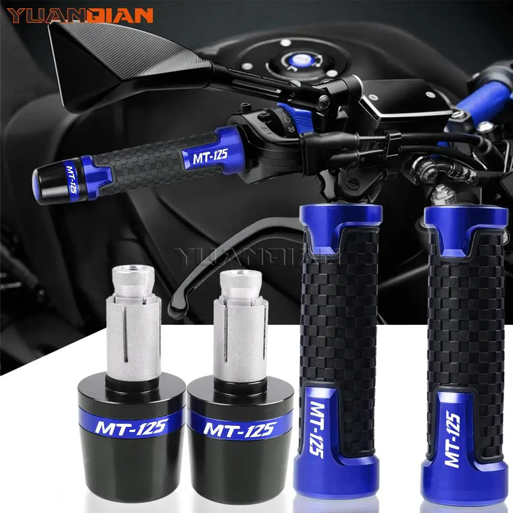 Moto Manubrio Manopole Bar Ends Mano Grip Per Yamaha Mt125 Mt 125 Mt-125 2014 2015 2016 2017 2018 2019 2020 2021 2022