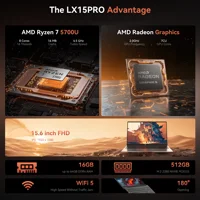 ACEMAGIC ordinateur portable AMD Ryzen 7 7730U Windows ordinateur portable 15,6 pouces IPS 16GB DDR4 512GB NVMe SSD clavier numérique 2