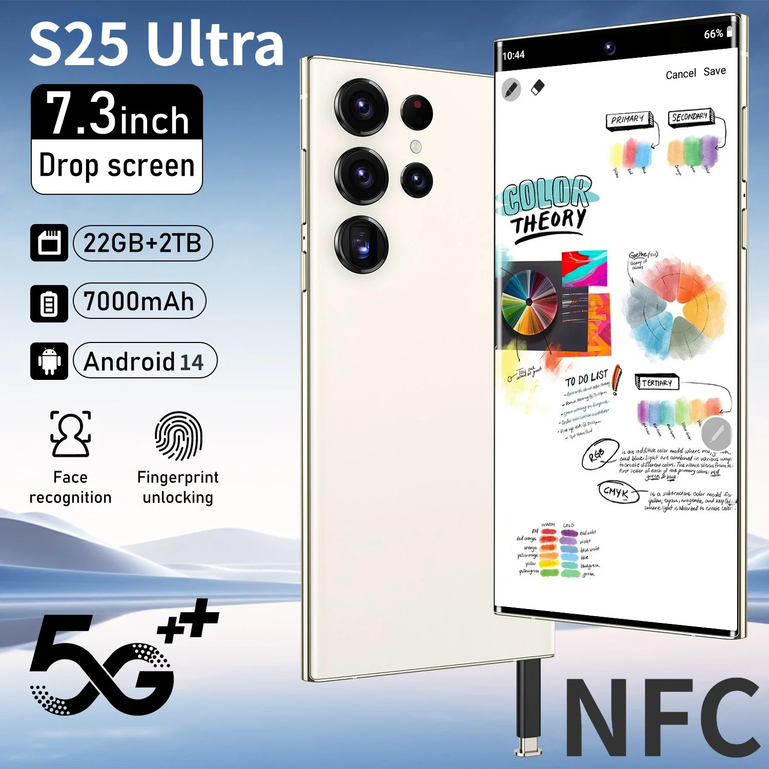 

Смартфон S25 на Android 14, две Sim-карты, 22 ГБ, 2024 мАч