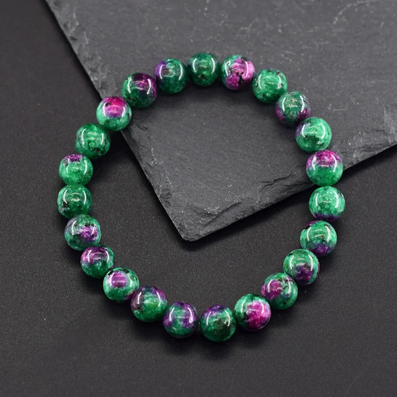 Original Natural Epidote Zoisite Stone Bead Bracelet Homme Made of Genuine Natural Stone Bracelet Energy Healing Yoga Meditation - Image 2