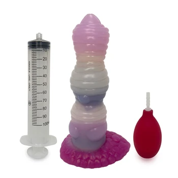 Squirt Realistic Horse Dog Dragon Monster Animal Dildo Penis Artificial Big Dick Butt Plug Anal Cock Sex Toys for Women Lesbian 6