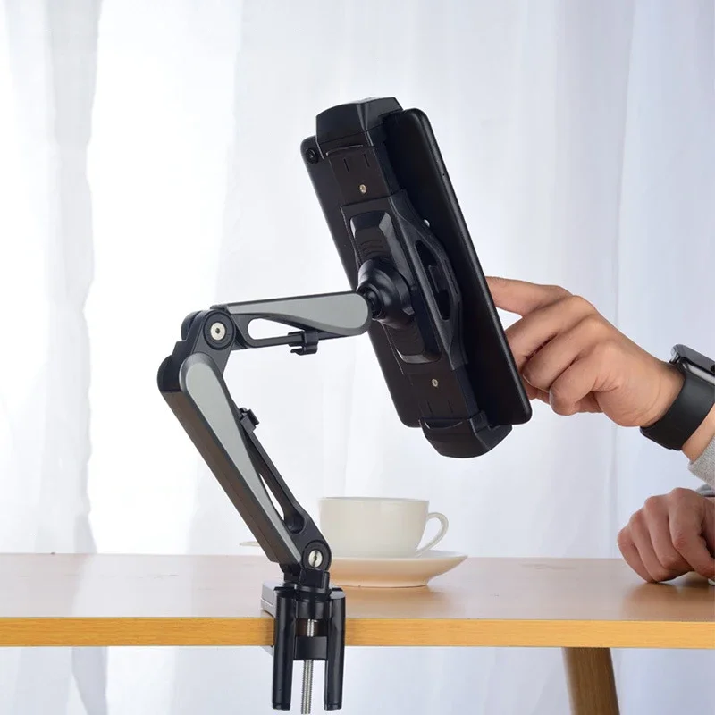 Liga de Alumínio Ajustável Titular Monitor Portátil Desktop Clamp Mount Stand Suporte para 1217 Tela do Computador - Imagem 4
