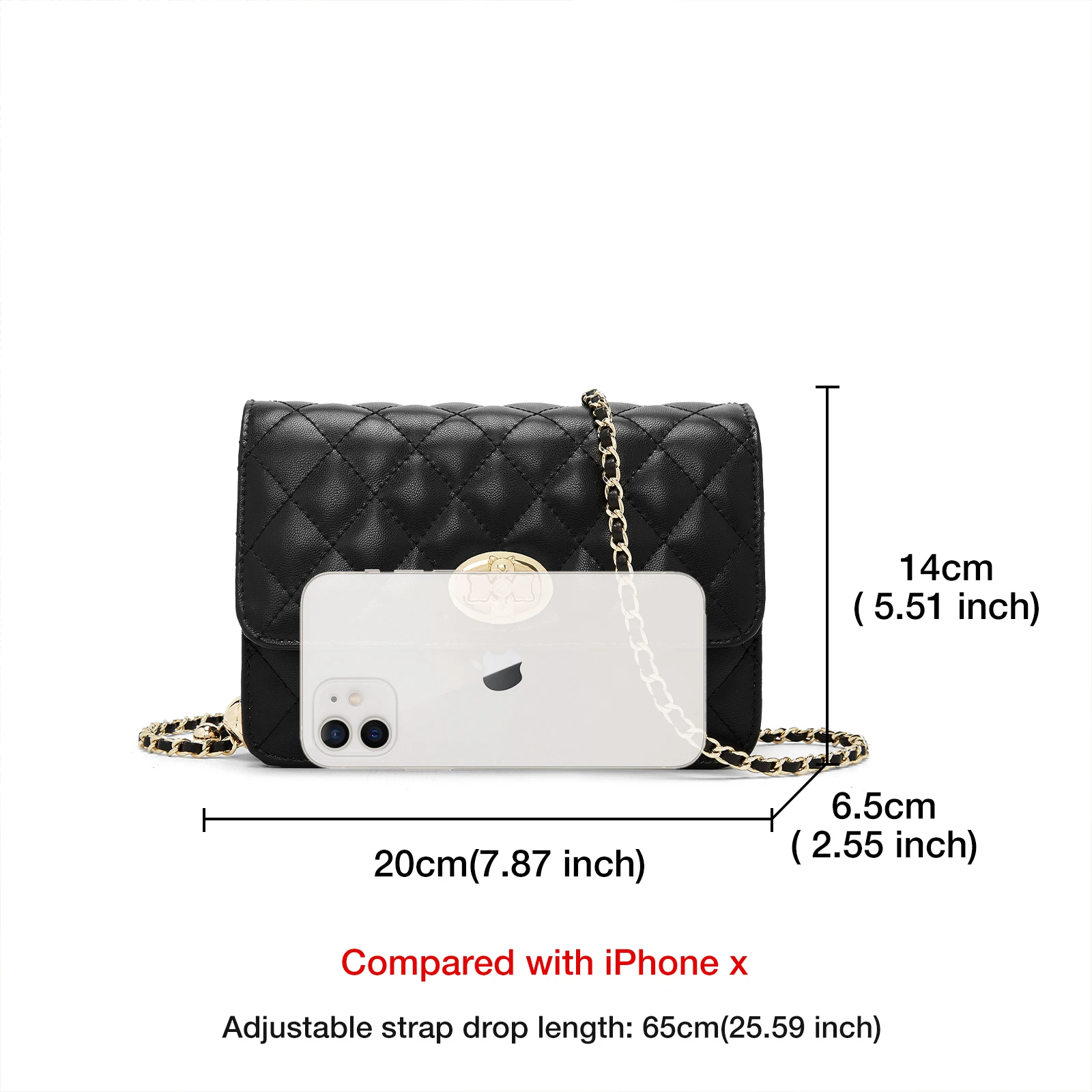 FOXER Women Leather Shoulder & Crossbody Bag Lady Classic Small Chain Bag Gift for Wife, Girlfriend 2