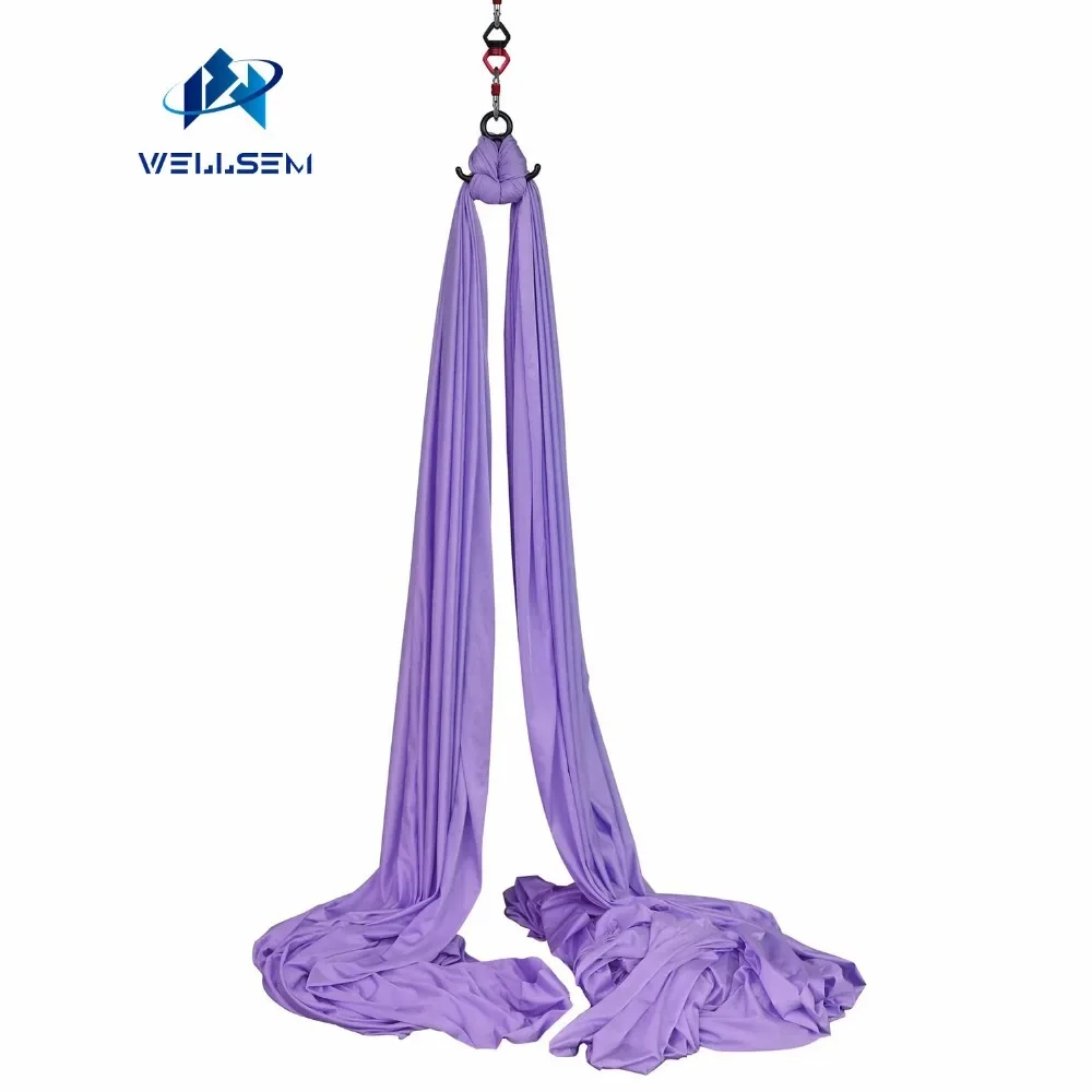 Wellsem 9 Yards Aerial Silks Equipment Anti-gravity Yoga Hammock Swing Yoga for Acrobatic Gymnastics Flying Dance Performance