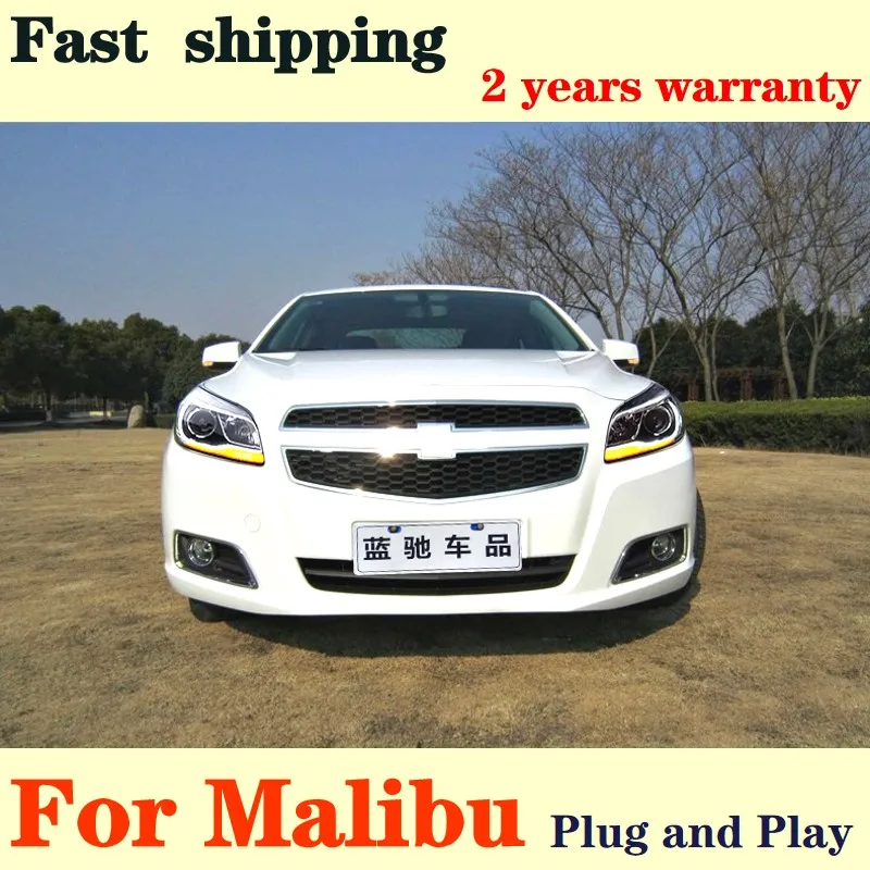 

Car Light For Chevrolet Malibu 2012-2014 Headlight DRL Dynamic Turn Signal Lamp Bifocal Lens Xenon High and Low Beam Accessories