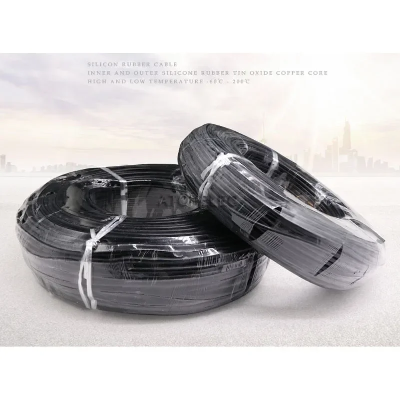 2M Heat Resistant 2/3/4 Core Power Cable Flexible Super Soft Silicone Cord Tinned OFC Copper Wire 22/20/18/17/15/13/11/10 AWG