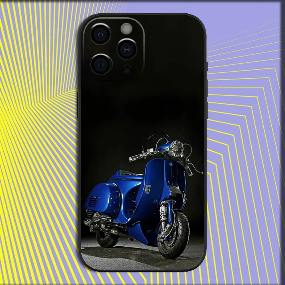 Sleek V-Vespa Scooter Moto Soft Black Phone Case