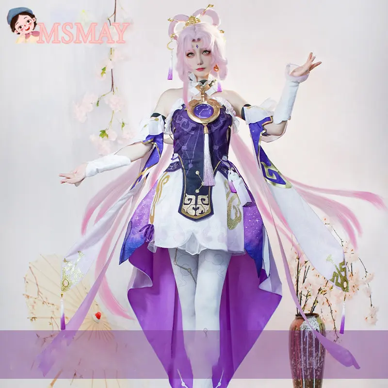 

MsMay Game Honkai Star Rail Fu Xuan Cosplay Costumes Purple Women Dress Suit Unifrom Halloween Party Role Play Outfit