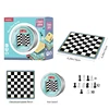 6.3 inch chess set, equipped with plastic film chessboard and portable metal box chessboard game, adult and child tabletop game 1