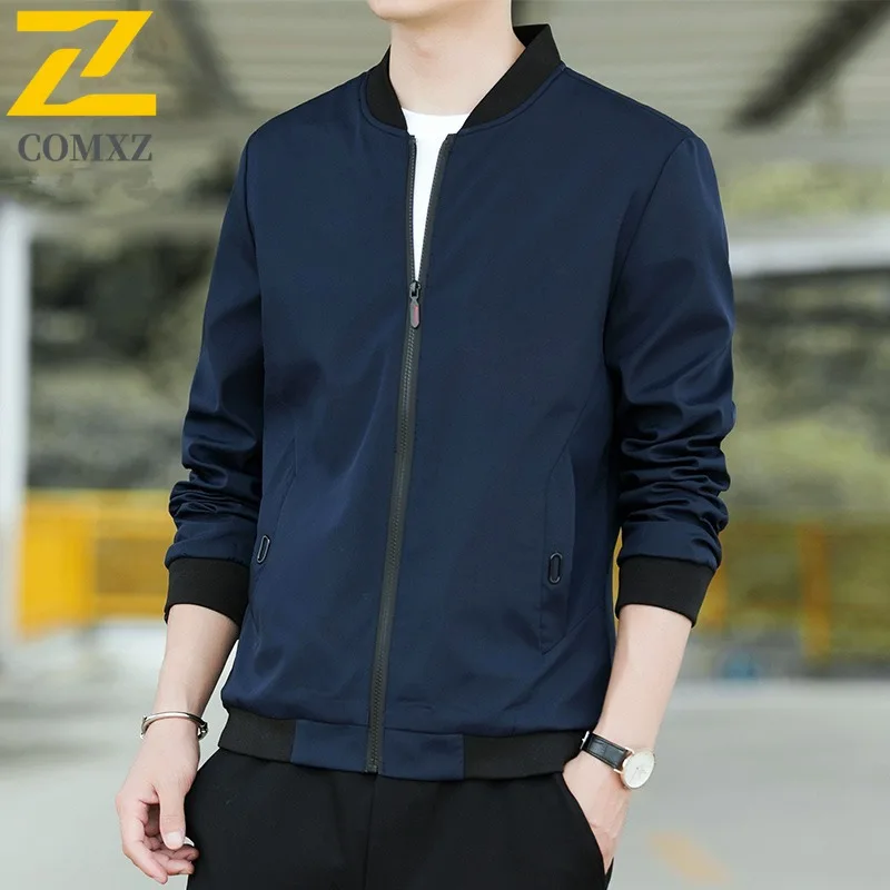 EiAO  Jacket Men's Baseball  Waterproof Windproof Casual Coat for Hiking Camping Fishing Trendy Outdoor Spring Fall Wear 2025