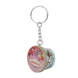Japanese Miniature Ice Cream Cone Key Chain - Slow Rebound Creative Food Play with Various Flavors (Strawberry)