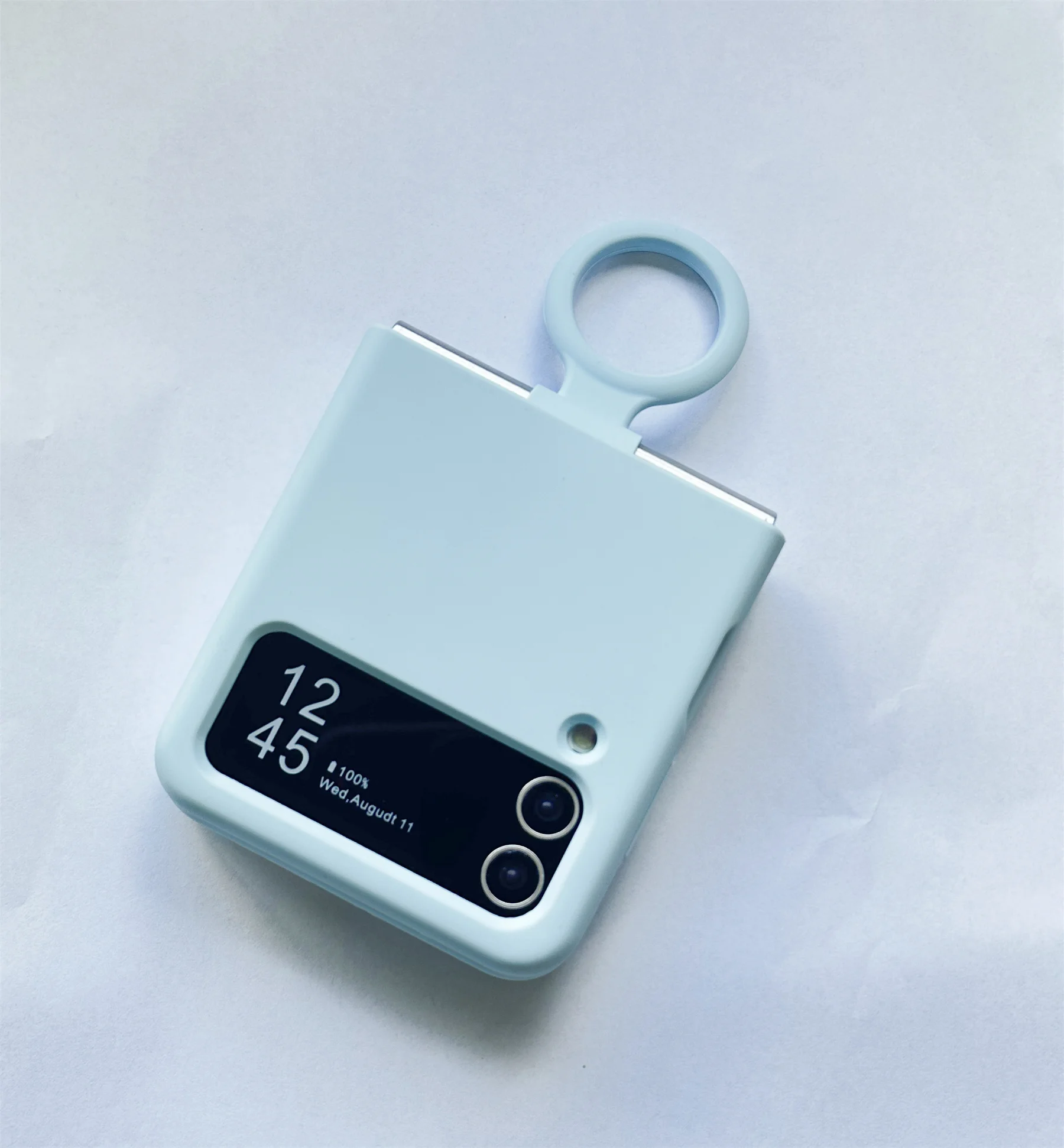 Luxury Liquid Silicone Solid Color Case with Ring - Shockproof Cover