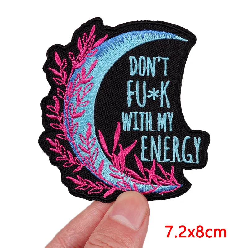 Sonne Und Mond Patch Bestickt Patch Für Kleidung Thermoadhesive Patches Auf Kleidung Aufkleber Eisen Auf Patches DIY Schmelz Abzeichen – Detail 18
